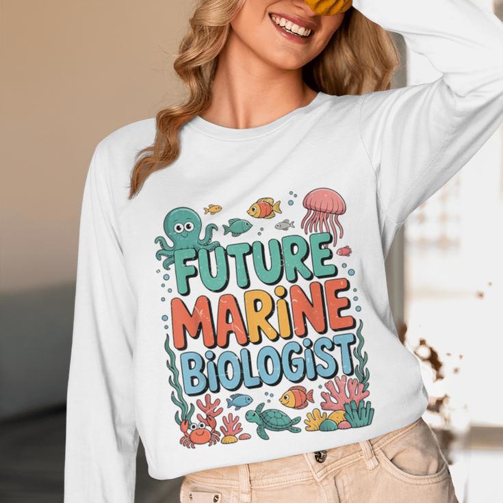 Future Marine Biologist Student Biology Teacher Kids Unisex Long Sleeve T-Shirt, funny design