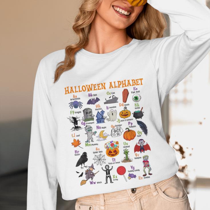 Halloween Alphabet ABCs Learning Kindergarten Teacher Unisex Long Sleeve T-Shirt, funny design