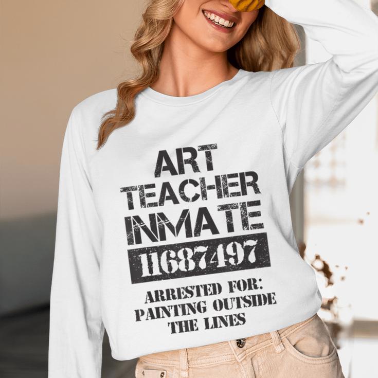 Halloween Art Teacher Prisoner Costume Unisex Long Sleeve T-Shirt, funny design Halloween Art Teacher Prisoner Costume Unisex Long Sleeve T-Shirt, funny design