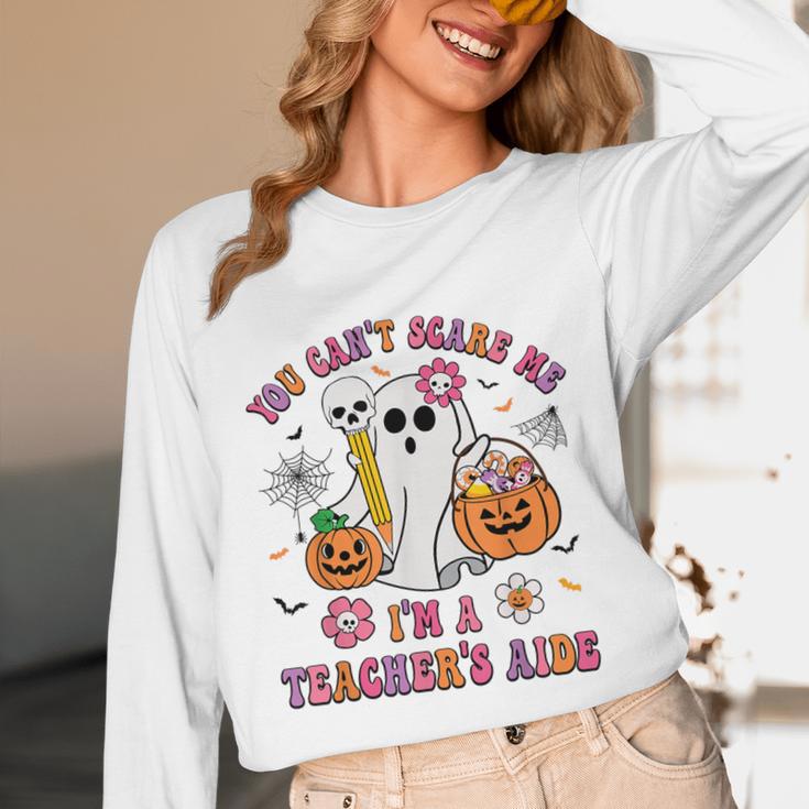 Halloween You Can't Scare Me I'm A School Teacher's Aide Unisex Long Sleeve T-Shirt, funny design