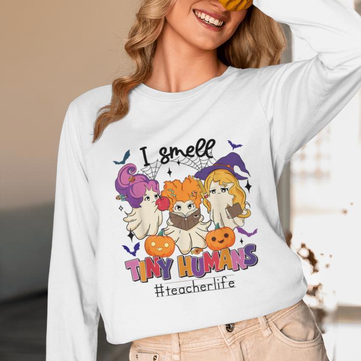 Halloween Teacher Smell a Tiny Human Ghost Spooky Season Unisex Long Sleeve T-Shirt, funny design Halloween Teacher Smell a Tiny Human Ghost Spooky Season Unisex Long Sleeve T-Shirt, funny design
