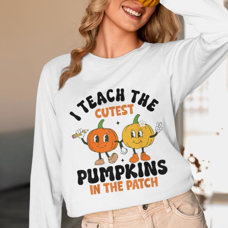Halloween Teacher I Teach The Cutest Pumpkins In The Patch Unisex Long Sleeve T-Shirt, funny design