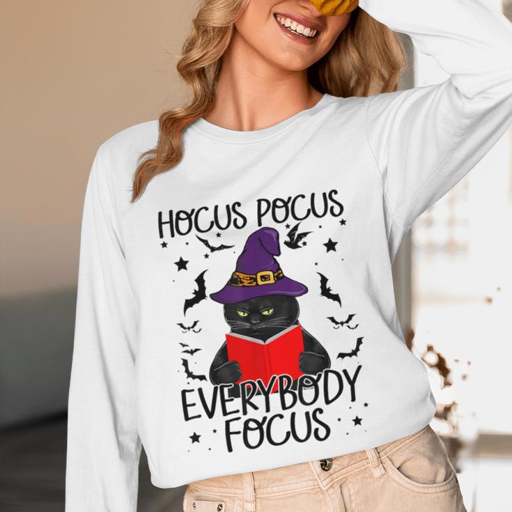 Hocus Pocus Everybody Focus Halloween Teacher For Men Women Unisex Long Sleeve T-Shirt, funny design