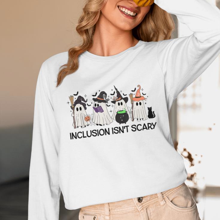Inclusion Isn't Scary Boo Ghost Halloween Sped Teacher Unisex Long Sleeve T-Shirt, funny design