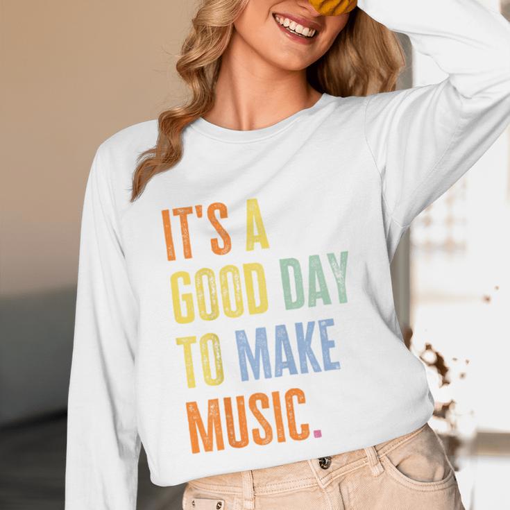 It's A Good Day To Make Music Music Lover Teacher Unisex Long Sleeve T-Shirt, funny design It's A Good Day To Make Music Music Lover Teacher Unisex Long Sleeve T-Shirt, funny design