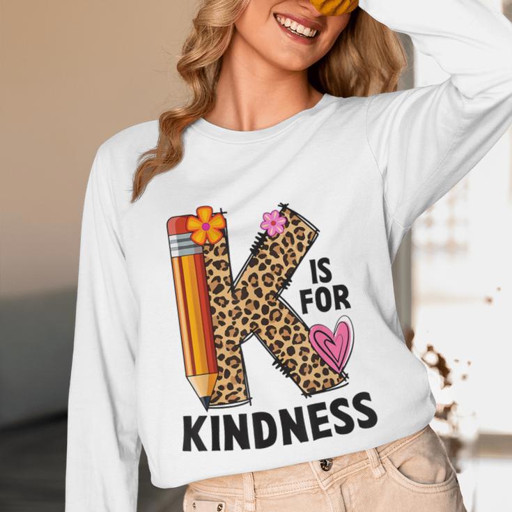 K Is For Kindness Unity Day Teacher Kids Unisex Long Sleeve T-Shirt, funny design
