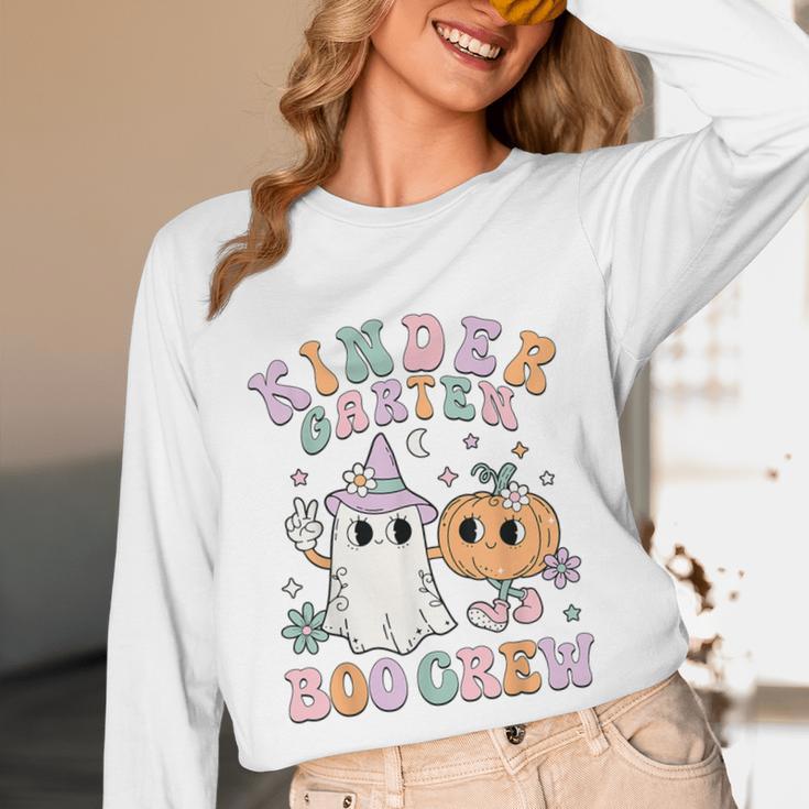 Kindergarten Boo Crew Halloween Floral Ghost Kinder Teacher Unisex Long Sleeve T-Shirt, funny design Kindergarten Boo Crew Halloween Floral Ghost Kinder Teacher Unisex Long Sleeve T-Shirt, funny design