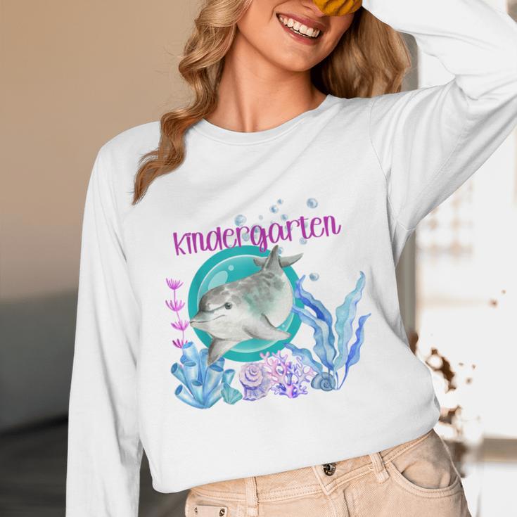Kindergarten Teacher Dolphin Ocean Life Teaching Team Spirit Unisex Long Sleeve T-Shirt, funny design Kindergarten Teacher Dolphin Ocean Life Teaching Team Spirit Unisex Long Sleeve T-Shirt, funny design