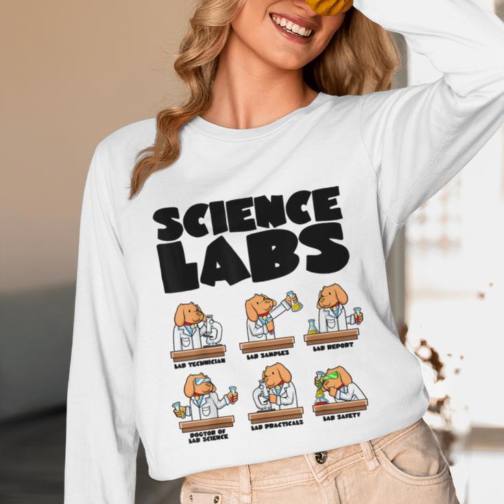 Labrador Retriever Science Labs Dog Lover Teacher Unisex Long Sleeve T-Shirt, funny design