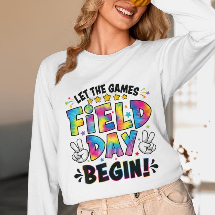 Let The Games Field Day Begin Tie Dye Adults Teacher Kids Unisex Long Sleeve T-Shirt, funny design