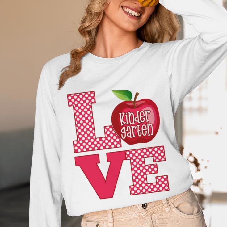 Love Kindergarten Cute Apple School Teacher Unisex Long Sleeve T-Shirt, funny design Love Kindergarten Cute Apple School Teacher Unisex Long Sleeve T-Shirt, funny design