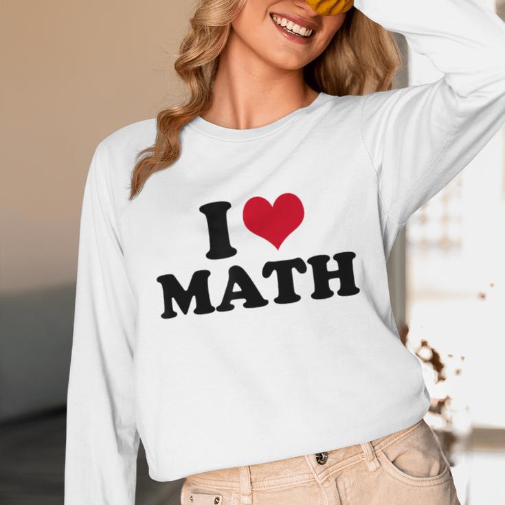 I Love Math Teacher Unisex Long Sleeve T-Shirt, funny design I Love Math Teacher Unisex Long Sleeve T-Shirt, funny design
