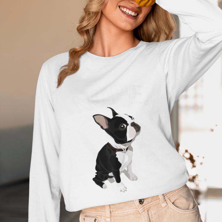 Love NOPE Boston Terrier Dog Lover Unisex Long Sleeve T-Shirt, funny design