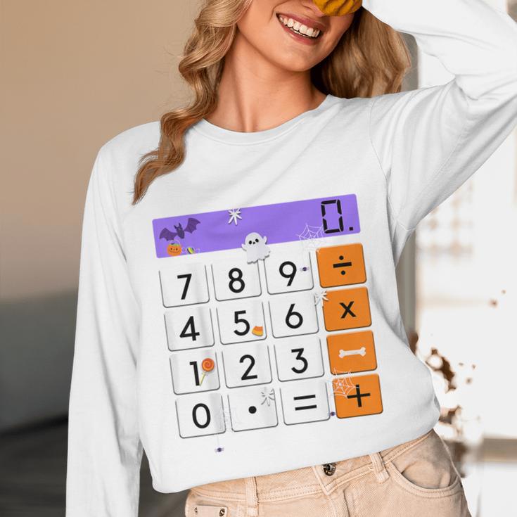 Math Teacher Halloween Costume Calculator Math Pun Unisex Long Sleeve T-Shirt, funny design Math Teacher Halloween Costume Calculator Math Pun Unisex Long Sleeve T-Shirt, funny design