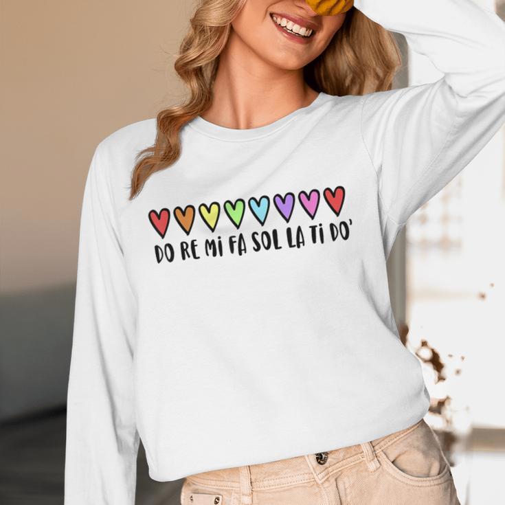 Music Teacher Hearts Music Teaching Unisex Long Sleeve T-Shirt, funny design