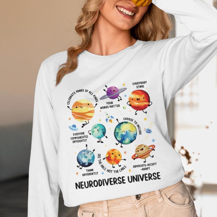 Neurodiverse Universe Space Planet Special Education Teacher Unisex Long Sleeve T-Shirt, funny design Neurodiverse Universe Space Planet Special Education Teacher Unisex Long Sleeve T-Shirt, funny design