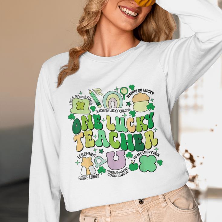 One Lucky Teacher St Patrick's Day Irish Teacher Lucky Era Unisex Long Sleeve T-Shirt, funny design