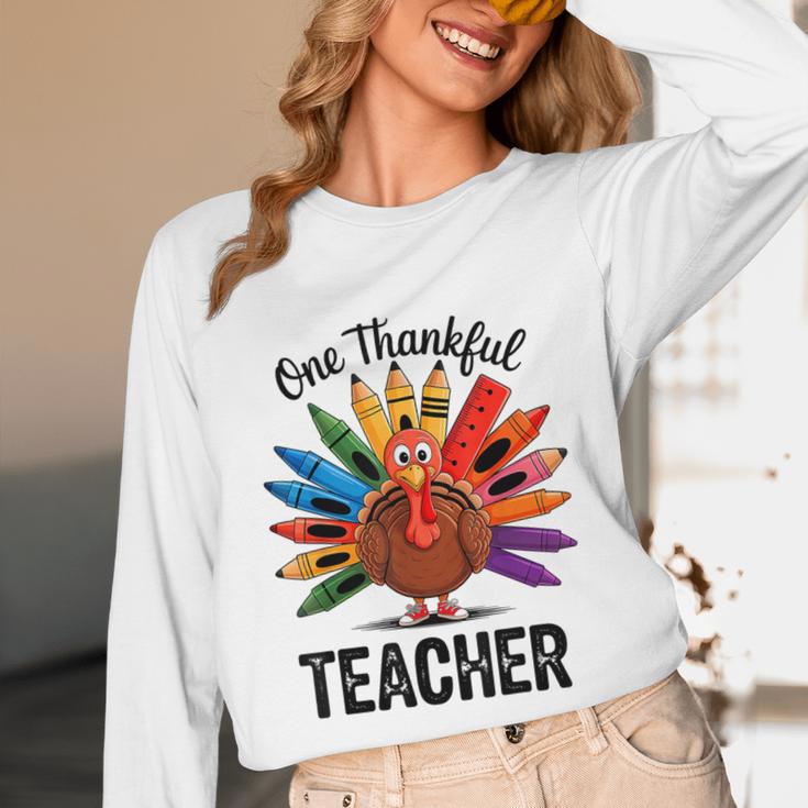 One Thankful Teacher Thanksgiving TurkeyCute Pencil Unisex Long Sleeve T-Shirt, funny design One Thankful Teacher Thanksgiving TurkeyCute Pencil Unisex Long Sleeve T-Shirt, funny design