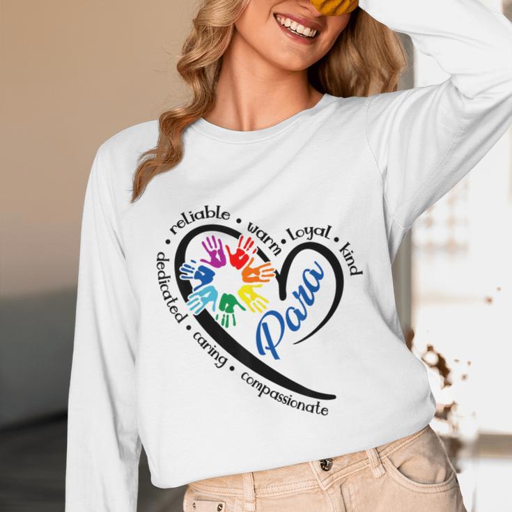 Para Heart Teacher Paraprofessional Paraeducator Men Women Unisex Long Sleeve T-Shirt, funny design Para Heart Teacher Paraprofessional Paraeducator Men Women Unisex Long Sleeve T-Shirt, funny design