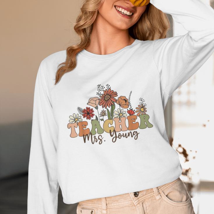 Personalized Name Teacher Mrs Young Back To School Custom Unisex Long Sleeve T-Shirt, funny design Personalized Name Teacher Mrs Young Back To School Custom Unisex Long Sleeve T-Shirt, funny design