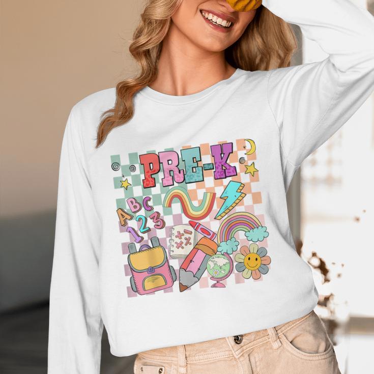 Pre K Back To School Teacher Student Men Women Kids Unisex Long Sleeve T-Shirt, funny design Pre K Back To School Teacher Student Men Women Kids Unisex Long Sleeve T-Shirt, funny design