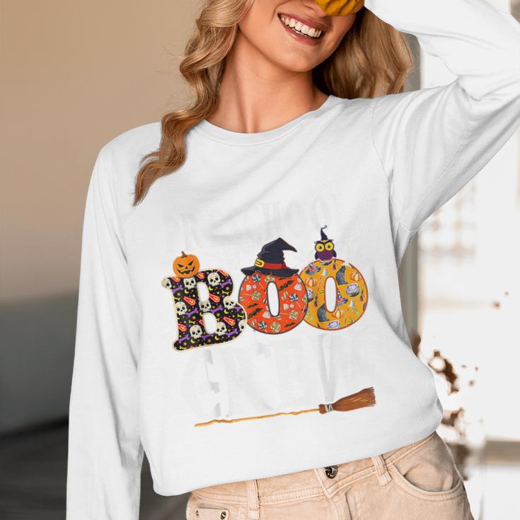 Preschool Boo Crew Teacher Halloween Unisex Long Sleeve T-Shirt, funny design