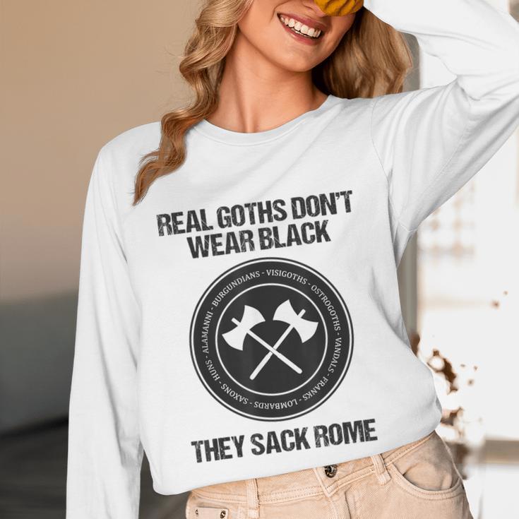 Real Goths Sack Rome History Teacher Unisex Long Sleeve T-Shirt, funny design Real Goths Sack Rome History Teacher Unisex Long Sleeve T-Shirt, funny design
