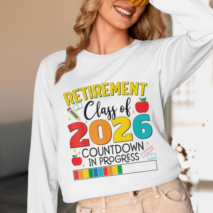 Retirement Class Of 2026 Countdown In Progress Teacher Unisex Long Sleeve T-Shirt, funny design Retirement Class Of 2026 Countdown In Progress Teacher Unisex Long Sleeve T-Shirt, funny design