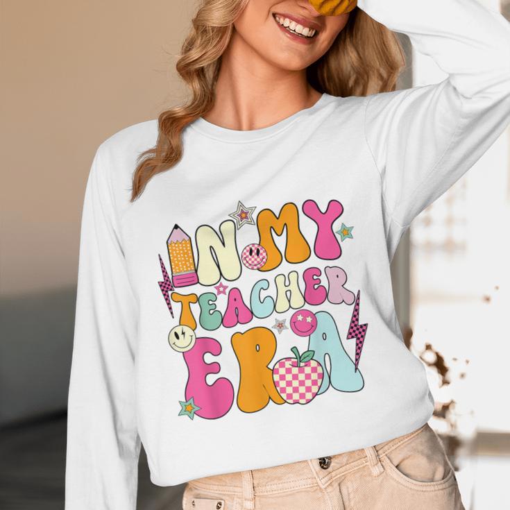 Retro Groovy In My Teaching Era Best Teacher Appreciation Unisex Long Sleeve T-Shirt, funny design Retro Groovy In My Teaching Era Best Teacher Appreciation Unisex Long Sleeve T-Shirt, funny design