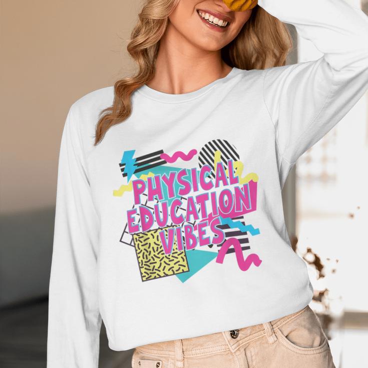 Retro Physical Education Vibes Gym Teacher Phys Ed Teacher Unisex Long Sleeve T-Shirt, funny design Retro Physical Education Vibes Gym Teacher Phys Ed Teacher Unisex Long Sleeve T-Shirt, funny design