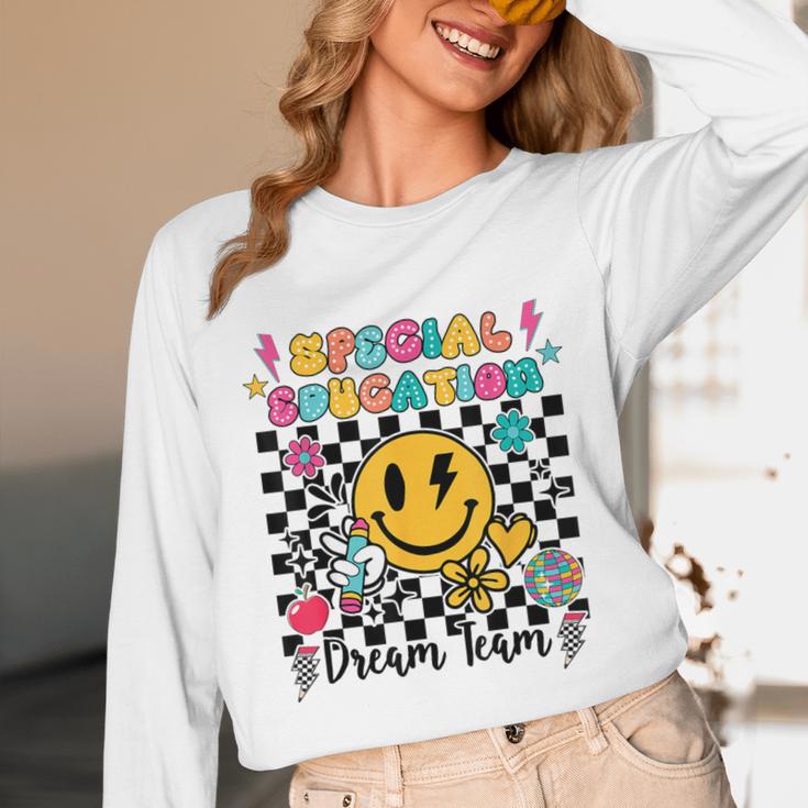 Retro Special Education Squad Groovy Dream Team Teacher Unisex Long Sleeve T-Shirt, funny design
