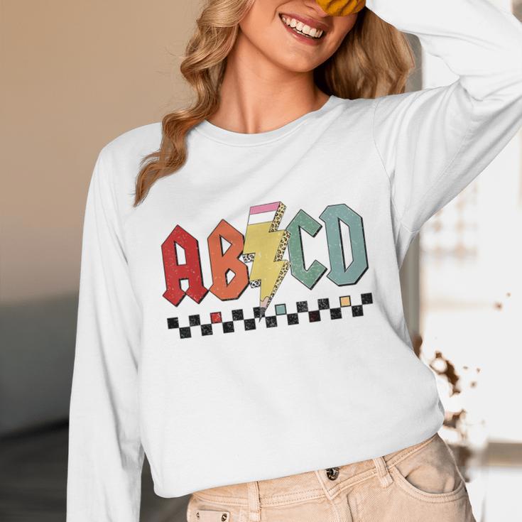 Rock Abcd Back To School Abcd Preschool Teacher Appreciation Unisex Long Sleeve T-Shirt, funny design Rock Abcd Back To School Abcd Preschool Teacher Appreciation Unisex Long Sleeve T-Shirt, funny design