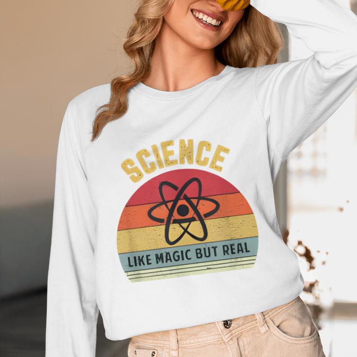 Science Like Magic But Real Science Teacher Graphics Geek Unisex Long Sleeve T-Shirt, funny design