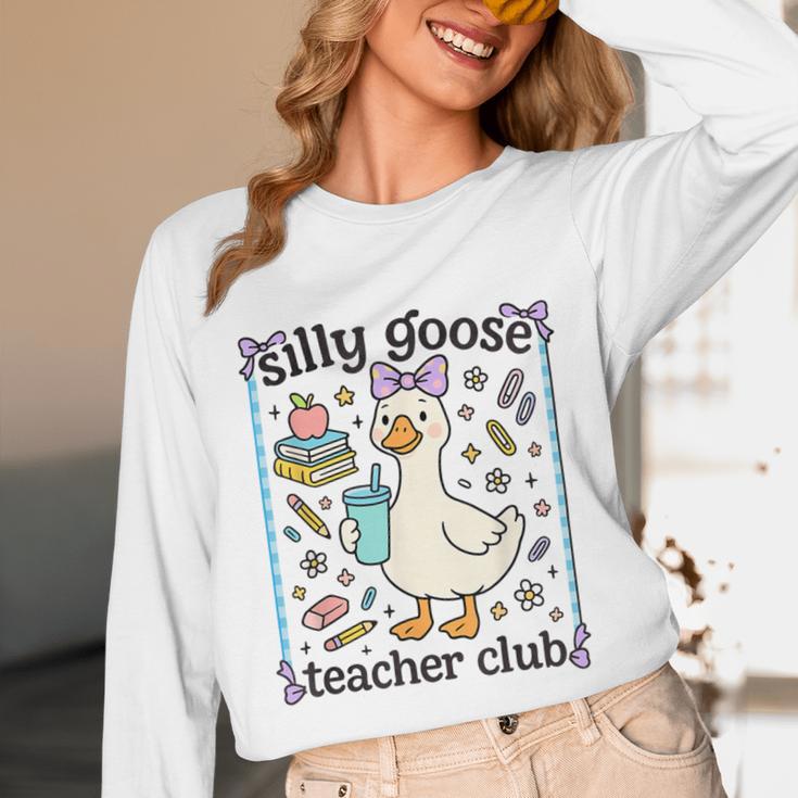 Silly Goose Teacher Club Silly Goose For Teacher Unisex Long Sleeve T-Shirt, funny design