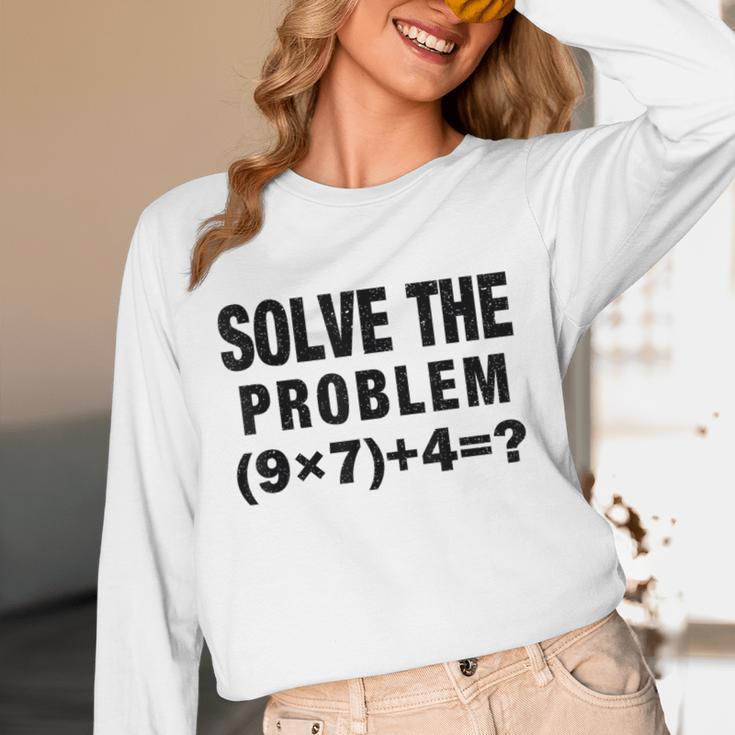 Solve The Problem 9×74 Math Teacher Unisex Long Sleeve T-Shirt, funny design Solve The Problem 9×74 Math Teacher Unisex Long Sleeve T-Shirt, funny design