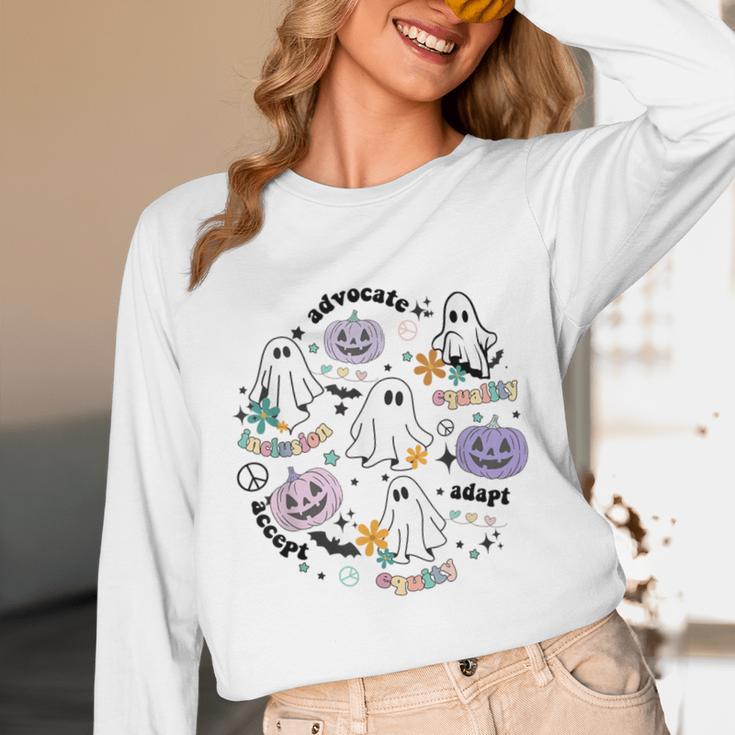 Special Education Teacher Halloween Pumpkin Ghost Inclusion Unisex Long Sleeve T-Shirt, funny design Special Education Teacher Halloween Pumpkin Ghost Inclusion Unisex Long Sleeve T-Shirt, funny design