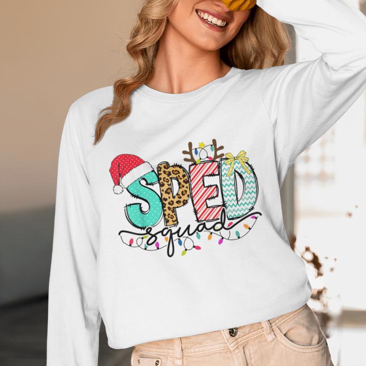 SPED Squad Special Education Teacher Autism Christmas Women Unisex Long Sleeve T-Shirt, funny design