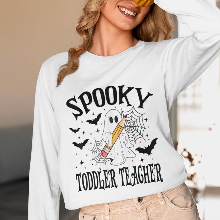 Spooky Toddler Teacher Halloween School Unisex Long Sleeve T-Shirt, funny design Spooky Toddler Teacher Halloween School Unisex Long Sleeve T-Shirt, funny design