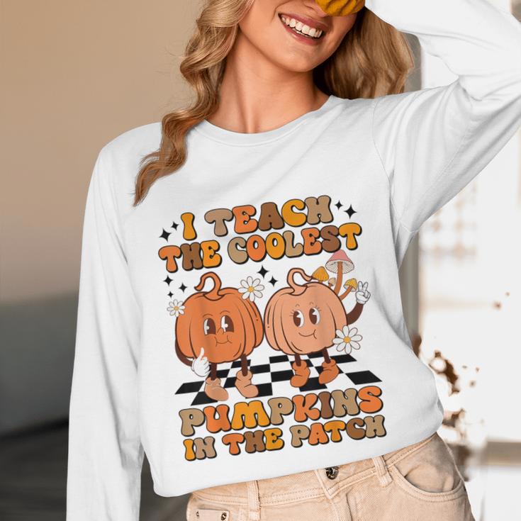 I Teach The Coolest Pumpkins In The Patch Teacher Halloween Unisex Long Sleeve T-Shirt, funny design I Teach The Coolest Pumpkins In The Patch Teacher Halloween Unisex Long Sleeve T-Shirt, funny design