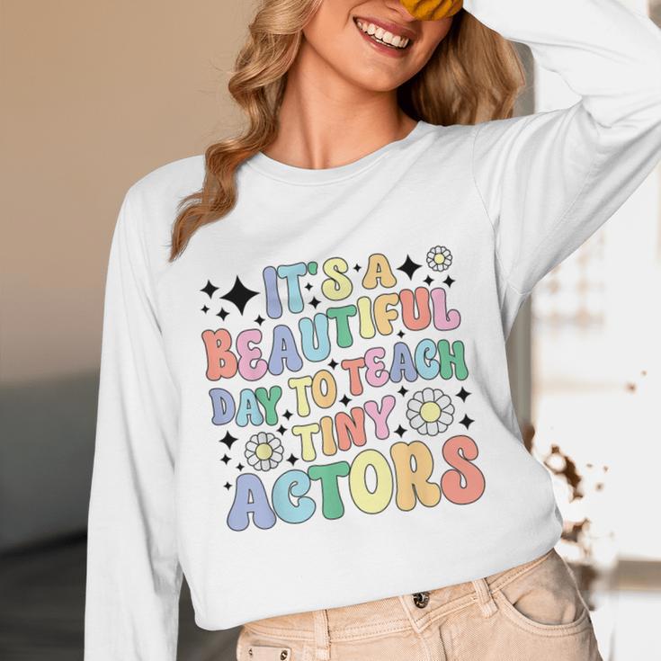 Teach Tiny Actors Theater Drama Teacher Drama Teaching Unisex Long Sleeve T-Shirt, funny design Teach Tiny Actors Theater Drama Teacher Drama Teaching Unisex Long Sleeve T-Shirt, funny design