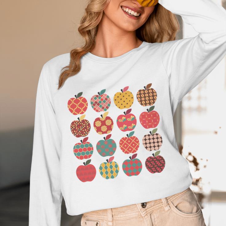 Teacher Apple Back To School Art For School Supplies Unisex Long Sleeve T-Shirt, funny design Teacher Apple Back To School Art For School Supplies Unisex Long Sleeve T-Shirt, funny design