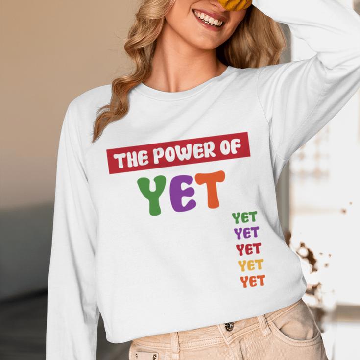 Teacher Growth Mindset Power Of Yet Unisex Long Sleeve T-Shirt, funny design Teacher Growth Mindset Power Of Yet Unisex Long Sleeve T-Shirt, funny design