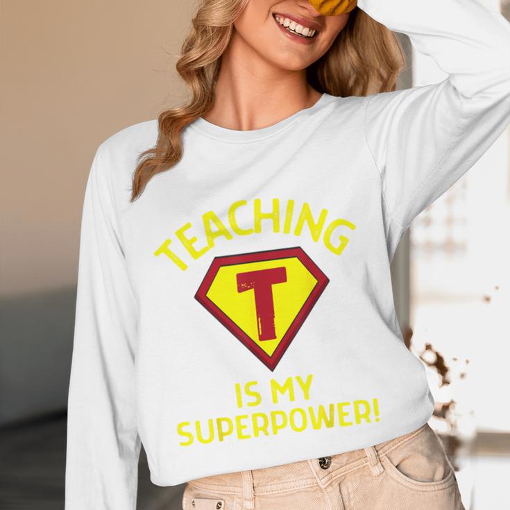 Teaching Is My Superpower Fun Elementary Teacher 1st Grade Unisex Long Sleeve T-Shirt, funny design Teaching Is My Superpower Fun Elementary Teacher 1st Grade Unisex Long Sleeve T-Shirt, funny design