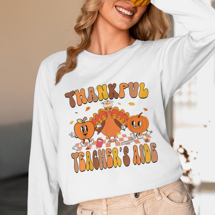 Thankful Teacher's Aide Thanksgiving Autumn Fall Women Men Unisex Long Sleeve T-Shirt, funny design Thankful Teacher's Aide Thanksgiving Autumn Fall Women Men Unisex Long Sleeve T-Shirt, funny design
