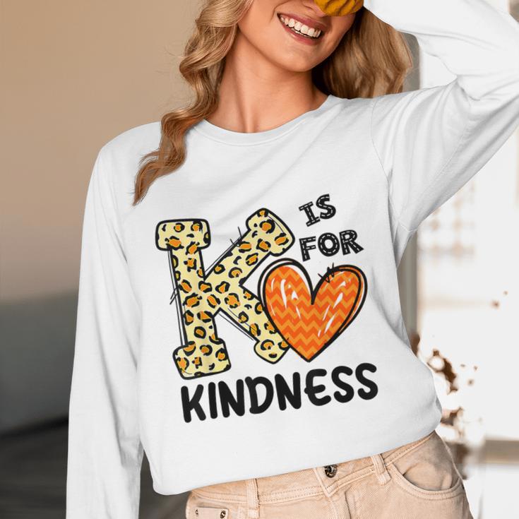 Unity Day K Is For Kindness Anti Bullying Orange Teacher Men Women Kids Unisex Long Sleeve T-Shirt, funny design Unity Day K Is For Kindness Anti Bullying Orange Teacher Men Women Kids Unisex Long Sleeve T-Shirt, funny design