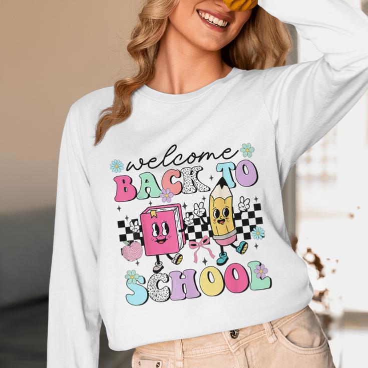Welcome Back To School 2024 Teachers Students First Day Unisex Long Sleeve T-Shirt, funny design Welcome Back To School 2024 Teachers Students First Day Unisex Long Sleeve T-Shirt, funny design