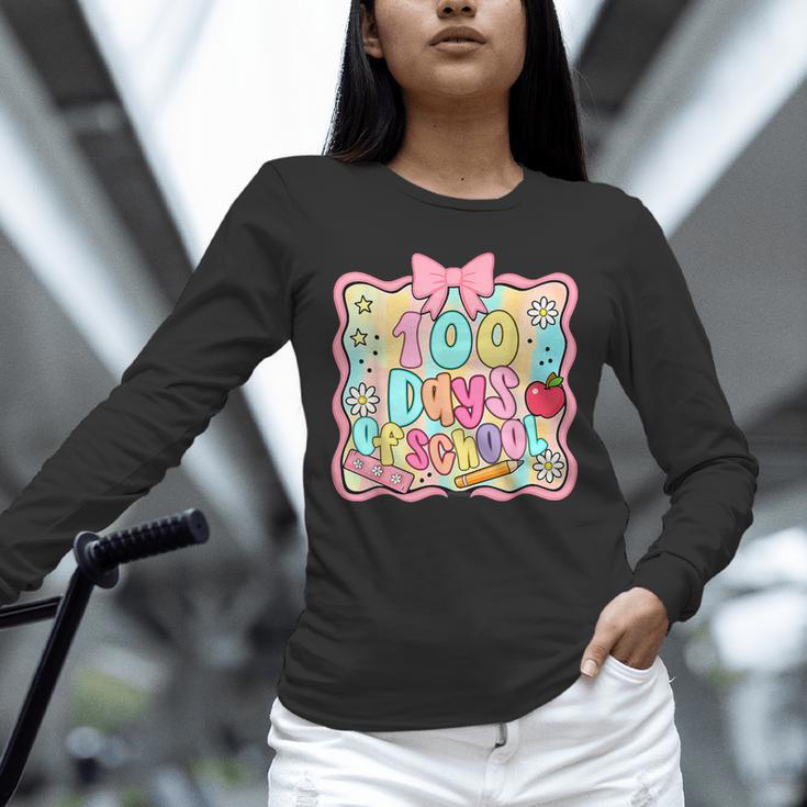100 Days Of School Preppy 100th Day Of School Teacher Kids Unisex Long Sleeve T-Shirt, novelty gifts, funny gifts 100 Days Of School Preppy 100th Day Of School Teacher Kids Unisex Long Sleeve T-Shirt, novelty gifts, funny gifts