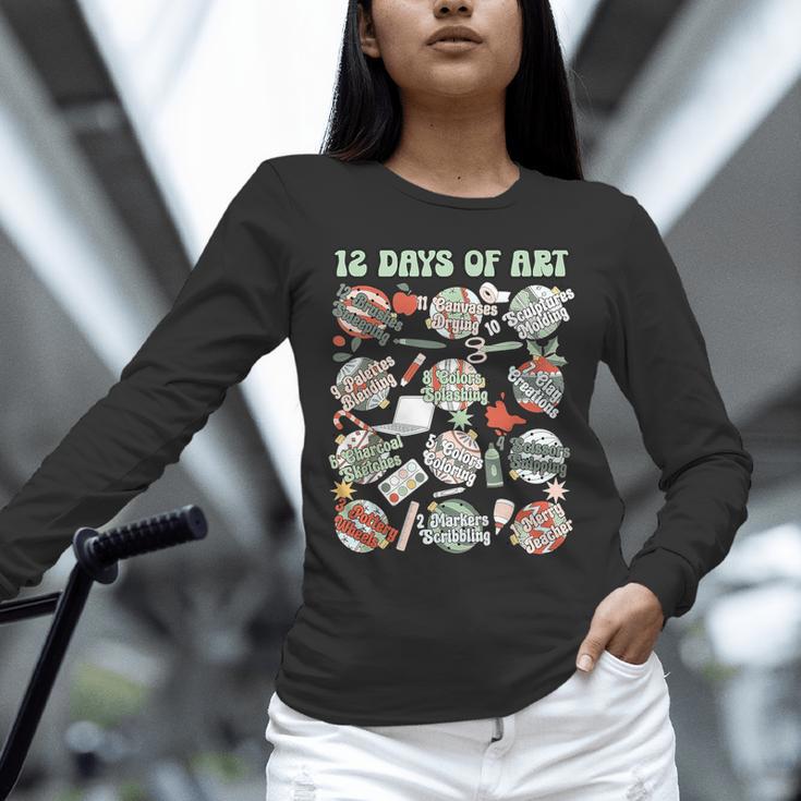 12 Days Of Art Teacher Christmas Artists Painter Educational Unisex Long Sleeve T-Shirt, novelty gifts, funny gifts 12 Days Of Art Teacher Christmas Artists Painter Educational Unisex Long Sleeve T-Shirt, novelty gifts, funny gifts