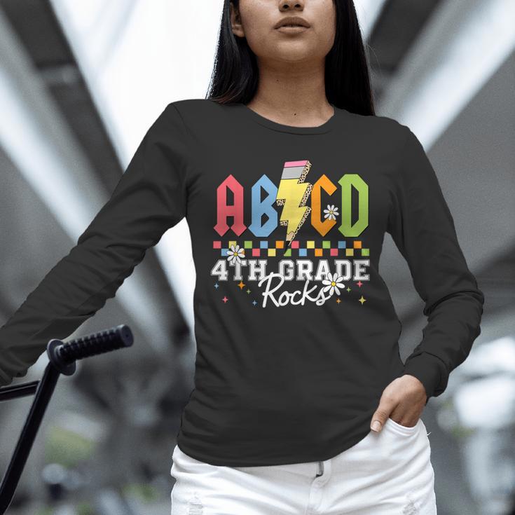 4th Grade Rocks ABCD Back To School Rock Teachers Unisex Long Sleeve T-Shirt, novelty gifts, funny gifts 4th Grade Rocks ABCD Back To School Rock Teachers Unisex Long Sleeve T-Shirt, novelty gifts, funny gifts