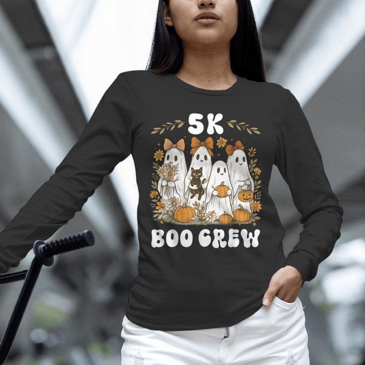 5K Boo Crew Halloween Teacher K5 Floral Ghost Trick Or Teach Unisex Long Sleeve T-Shirt, novelty gifts, funny gifts 5K Boo Crew Halloween Teacher K5 Floral Ghost Trick Or Teach Unisex Long Sleeve T-Shirt, novelty gifts, funny gifts